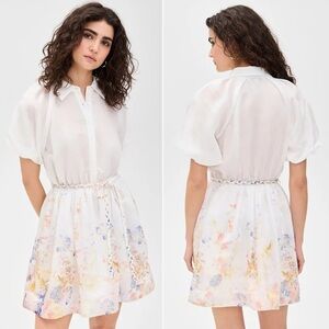 NWT | En Saison | Taylorann Floral Puff Sleeve Mini Dress | Sz XS